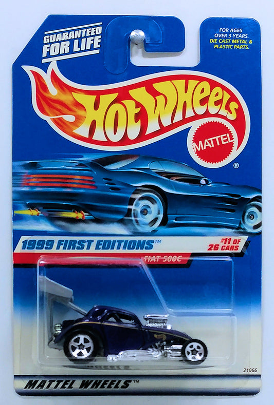 Hot Wheels 1999 - Collector # 919 - First Editions 11/26 - Fiat 500C - Purple