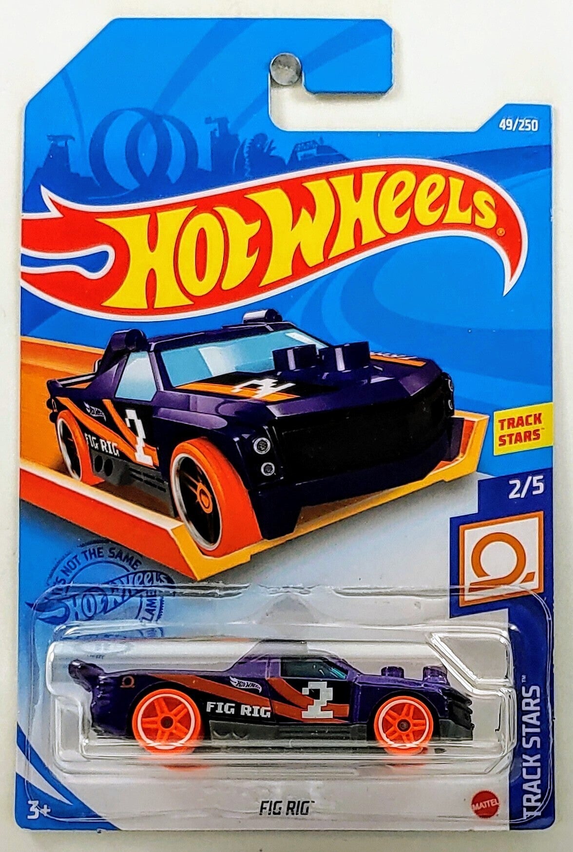 Hot Wheels 2021 - Collector # 049/250 - Track Stars 2/5 - Fig Rig - Purple - IC