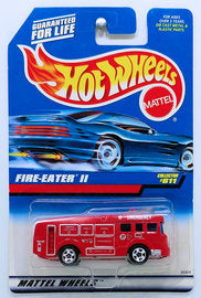Hot Wheels 1997 - Collector # 611 - Fire-Eater II - Red - New '98 Blue Car Card