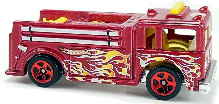 Hot Wheels 2003 - Collector # 190/220 - Work Crewsers 10/10 - Fire-Eater - Red - Red Chrome 5 Spoke Wheels - USA