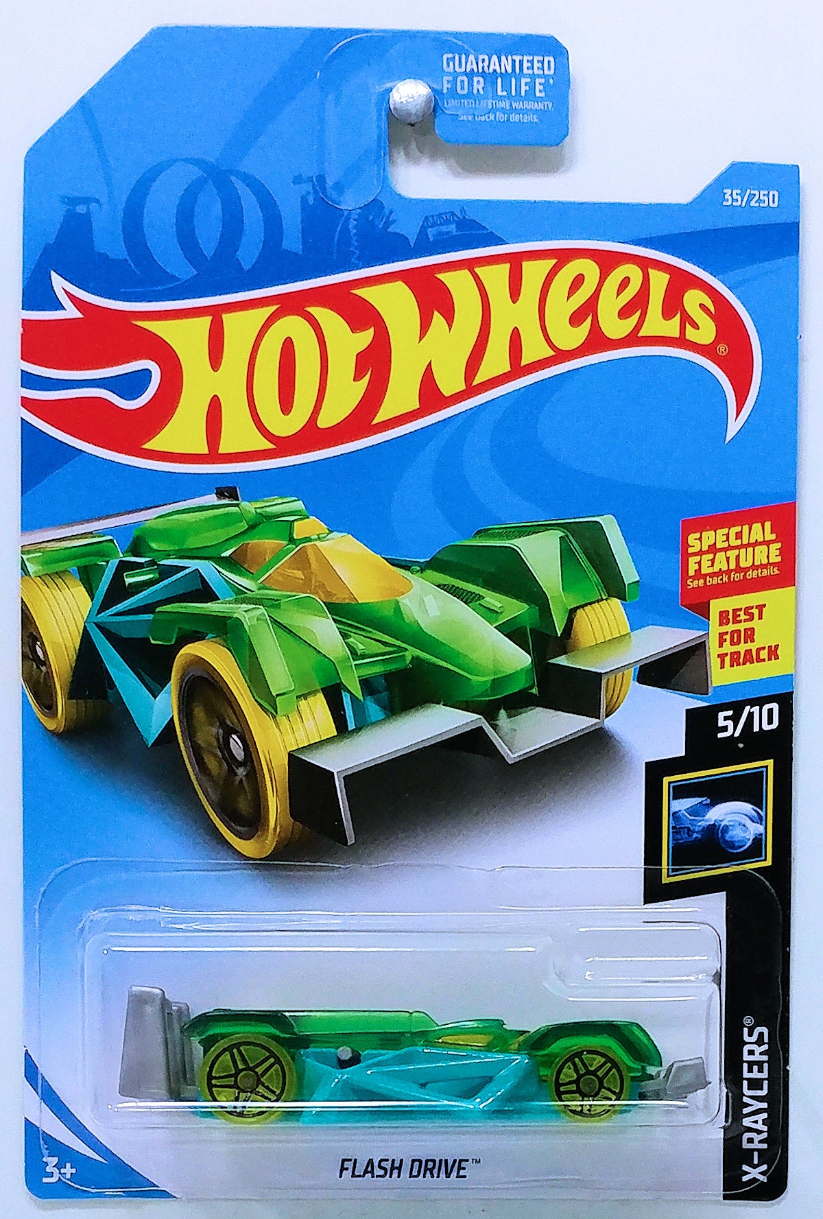 Hot Wheels 2019 - Collector # 035/250 - X-Raycers 5/10 - Flash Drive - Green