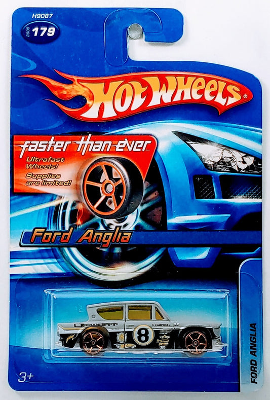 Hot Wheels 2005 - Collector # 179/183 - Ford Anglia - Gray - Faster Than Ever Wheels