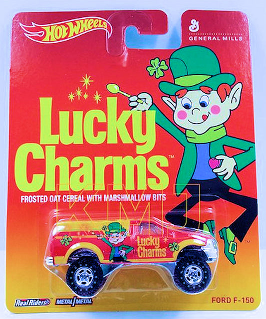 Hot Wheels 2014 - Nostalgia / Pop Culture / General Mills - Ford F-150 - Red / Lucky Charms - Metal/Metal & Real Riders
