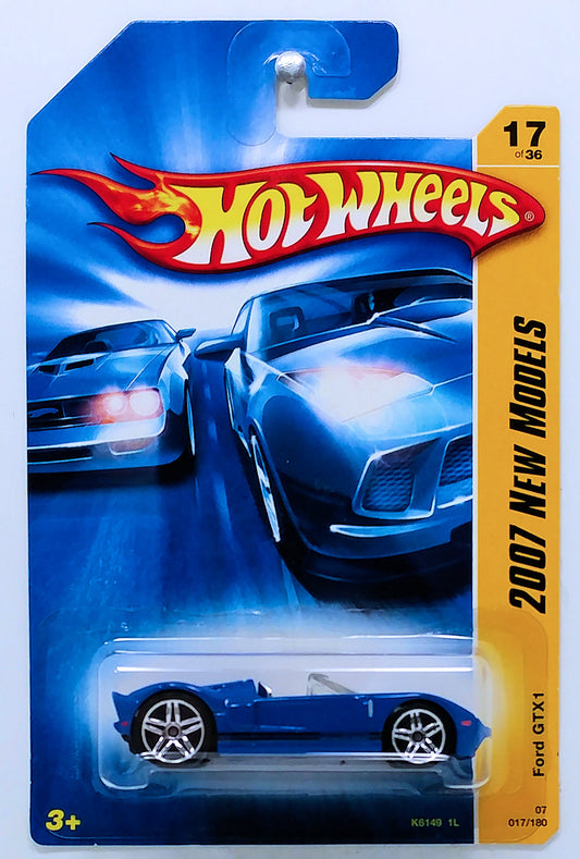 Hot Wheels 2007 - Collector # 017/180 - New Models 17/36 - Ford GTX-1 - Blue - PR5 Wheels - USA
