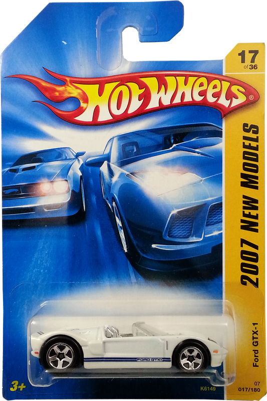 Hot Wheels 2007 - Collector # 017/180 - New Models 17/36 - Ford GTX-1 - White - 5 Spokes - USA