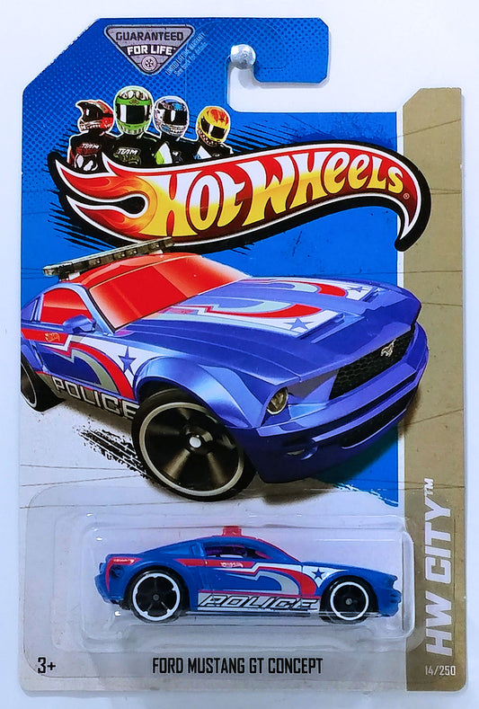 Hot Wheels 2013 - Collector # 014/250 - HW City / HW Rescue / Treasure Hunts - Ford Mustang GT Concept - Blue