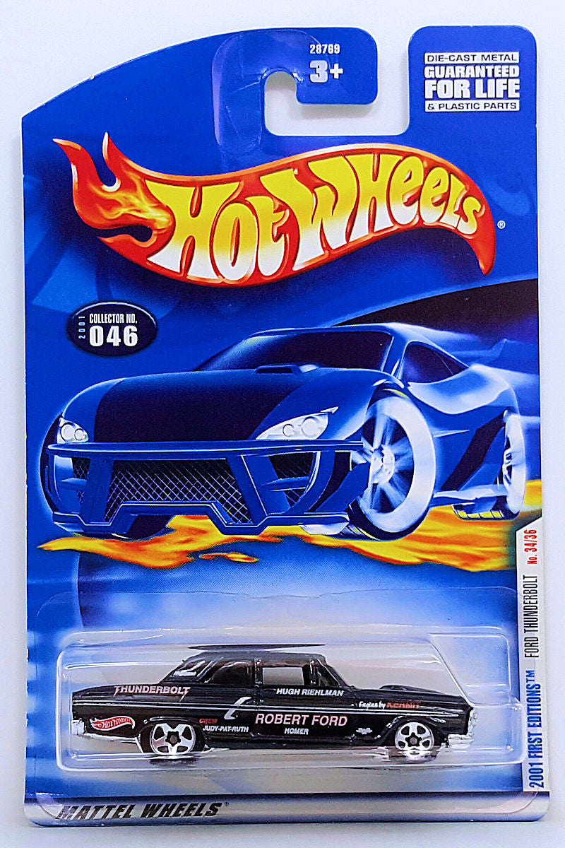 Hot Wheels 2001 - Collector # 046/240 - First Editions 34/36 - Ford Thunderbolt - Black