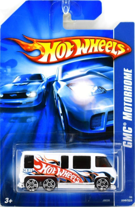 Hot Wheels 2006 - Collector # 208/223 - GMC Motorhome - White / Red HW Logo - Kmart Exclusive