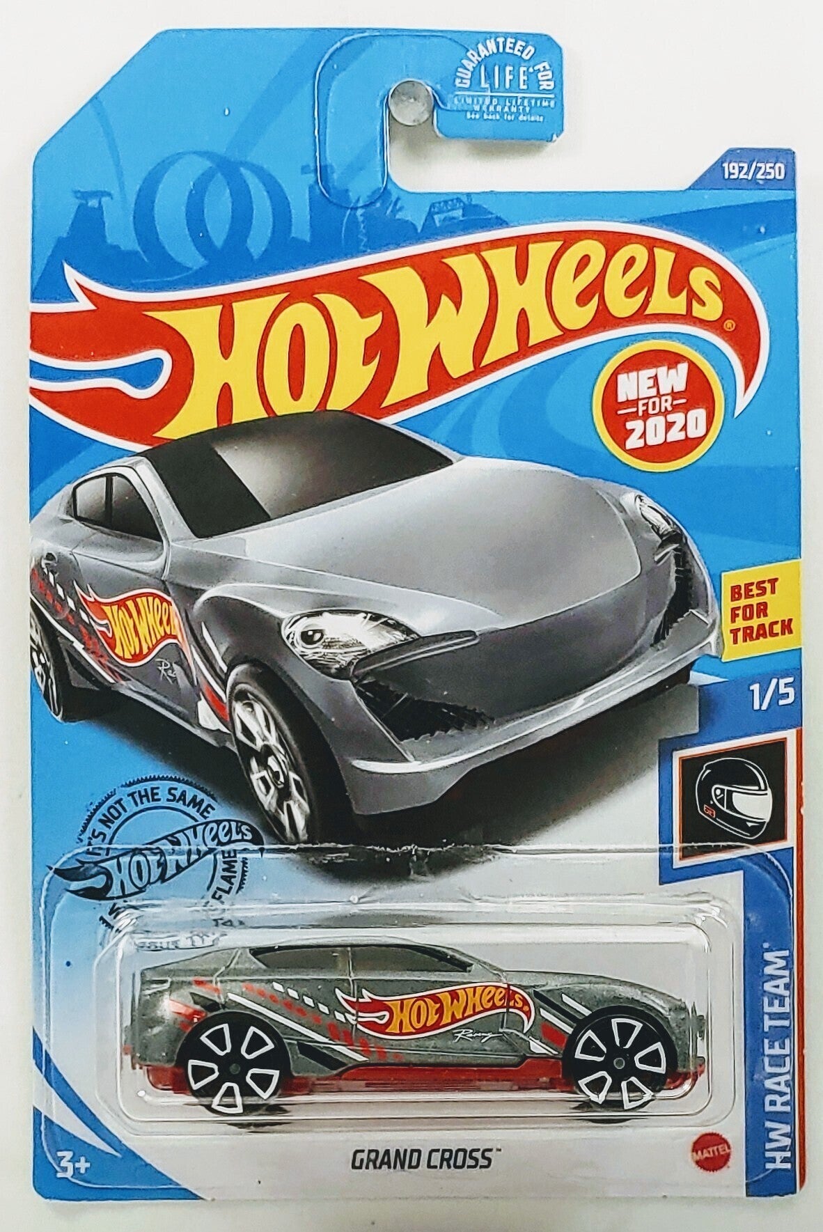 Hot Wheels 2020 - Collector # 192/250 - HW Race Team 1/5 - New Models - Grand Cross - Metallic Gray