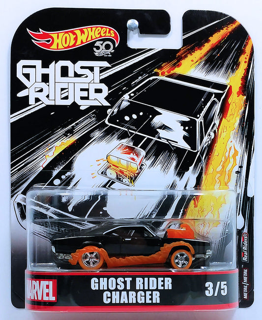 Hot Wheels 2018 - Replica Entertainment / Marvel 3/5 - Ghost Rider Charger - Black - Metal/Metal & Real Riders
