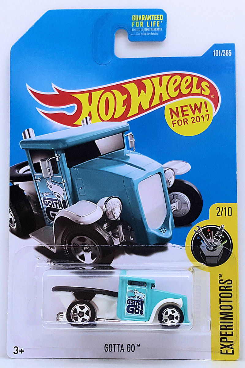 Hot Wheels 2017 - Collector # 101/365 - Experimotors 2/10 - New Models - Gotta Go - Turquoise & White