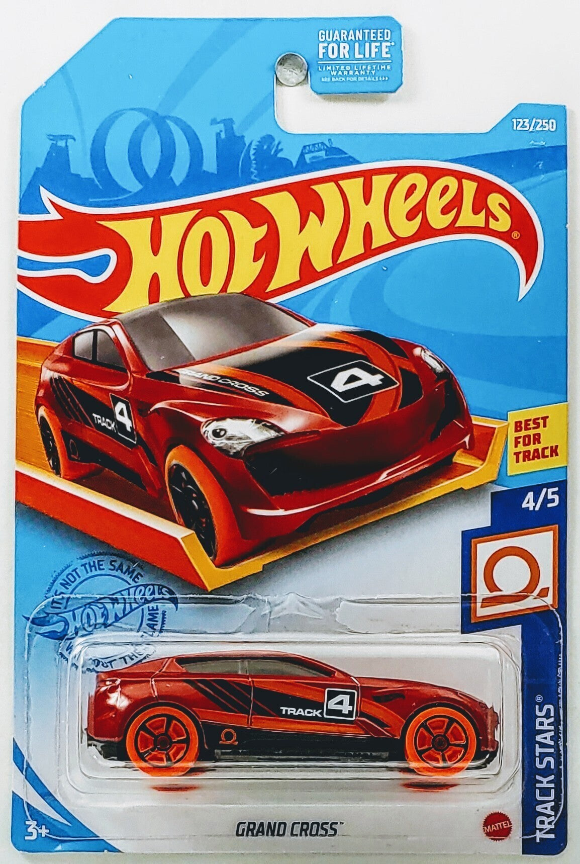Hot Wheels 2021 - Collector # 123/250 - Track Stars 4/5 - Grand Cross - Red