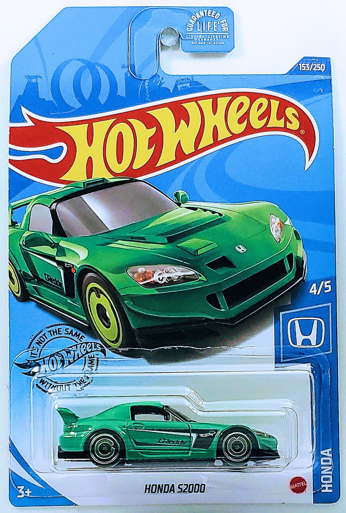 Hot Wheels 2020 - Collector # 153/250 - Honda 4/5 - Honda S2000 - Green / GReddy