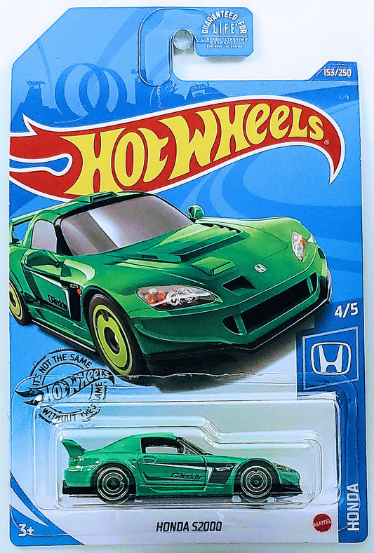 Hot Wheels 2020 - Collector # 153/250 - Honda 4/5 - Honda S2000 - Green / GReddy - USA