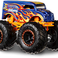 Hot Wheels 2018 - Monster Trucks 1/16 - Hot Wheels (Dairy) Delivery - Metallic Blue - Giant Wheels - Plastic Button