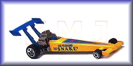 Hot Wheels 1996 - Collector # 091 - M&D Toys - Snake Dragster - Yellow - Limited Edition 8,000 - USA