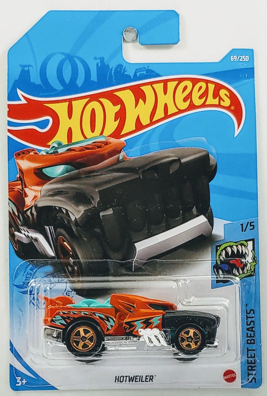 Hot Wheels 2021 - Collector # 069/250 - Street Beasts 1/5 - Hotwieler - Orange - IC