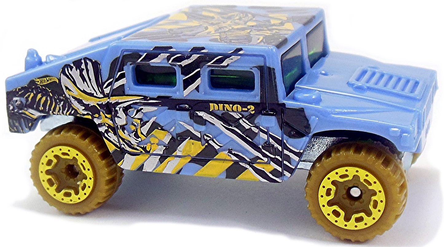 Hot Wheels 2018 - Collector # 250/365 - Dino Riders 5/5 - Humvee - Blue Purple - USA