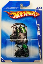 Hot Wheels 2009 - Collector # 099/190 - HW Designs 3/10 - Hyper Mite - Black - Black & Green PR5 Wheels - USA
