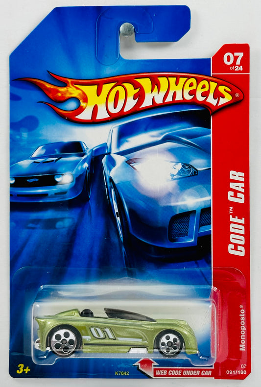 Hot Wheels 2007 - Collector # 091/180 - Code Car 07/24 - Monoposto - Olive Green - USA