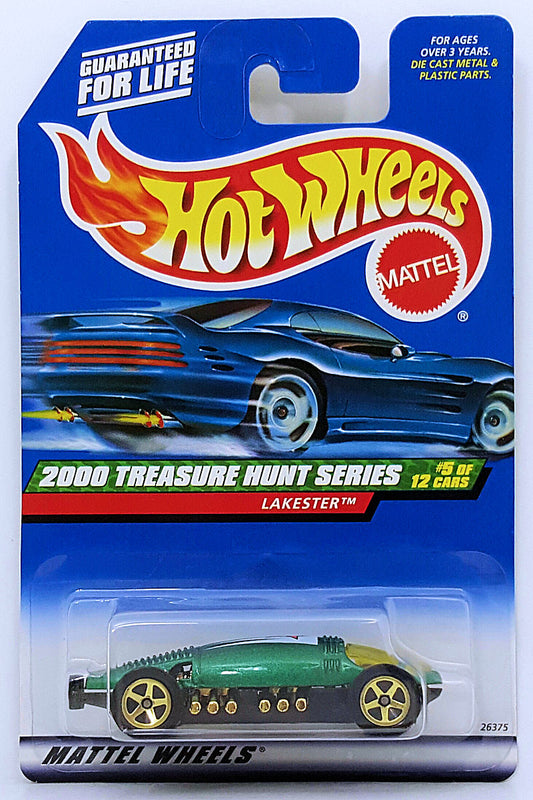 Hot Wheels 2000 - Collector # 053/250 - Treasure Hunt Series 5/12 - Lakester - Green - Gold 5 Spokes - USA