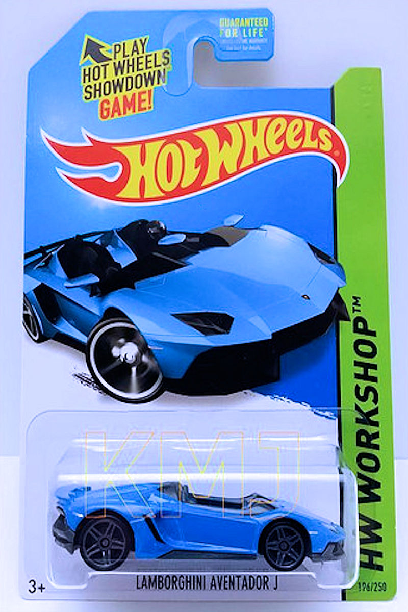 Hot Wheels 2014 - Collector # 196/250 - HW Workshop / HW All Stars - Lamborghini Aventador J - Blue - USA