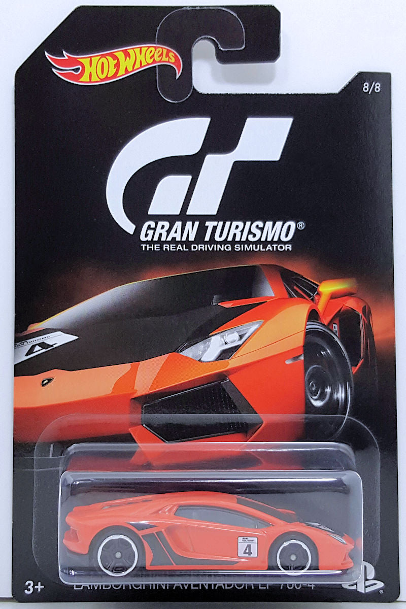 Hot Wheels 2016 - HW Gran Turismo 8/8 - Lamborghini Aventador LP 700-4 - Dark Orange - MC5 Wheels