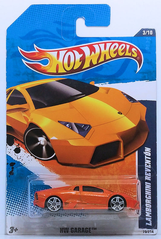 Hot Wheels 2010 - Collector # 071/214 - HW Garage 3/10 - Lamborghini Reventon - Metallic Orange - IC