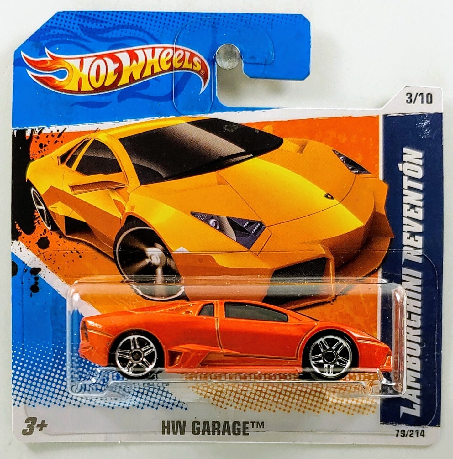 Hot Wheels 2010 - Collector # 071/214 - HW Garage 3/10 - Lamborghini Reventon - Metallic Orange - SC