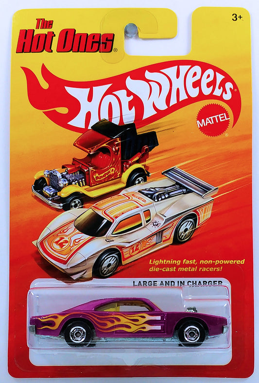 Hot Wheels 2012 - The Hot Ones - Large and in Charger - Magenta - HO Wheels - Metal/Metal - Lightning Fast Metal Racers