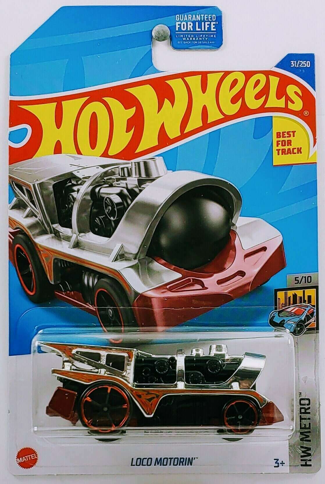 Hot Wheels 2022 - Collector # 031/250 - HW Metro 5/10 - Loco Motorin' - Chrome - USA