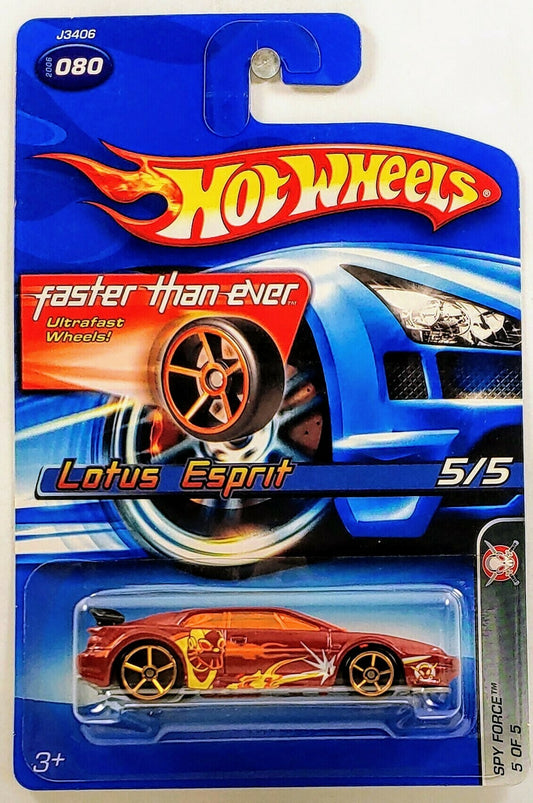 Hot Wheels 2006 - Collector # 080/223 - Tag Rides 5/5 - Lotus Esprit - Metallic Red - Faster Than Ever