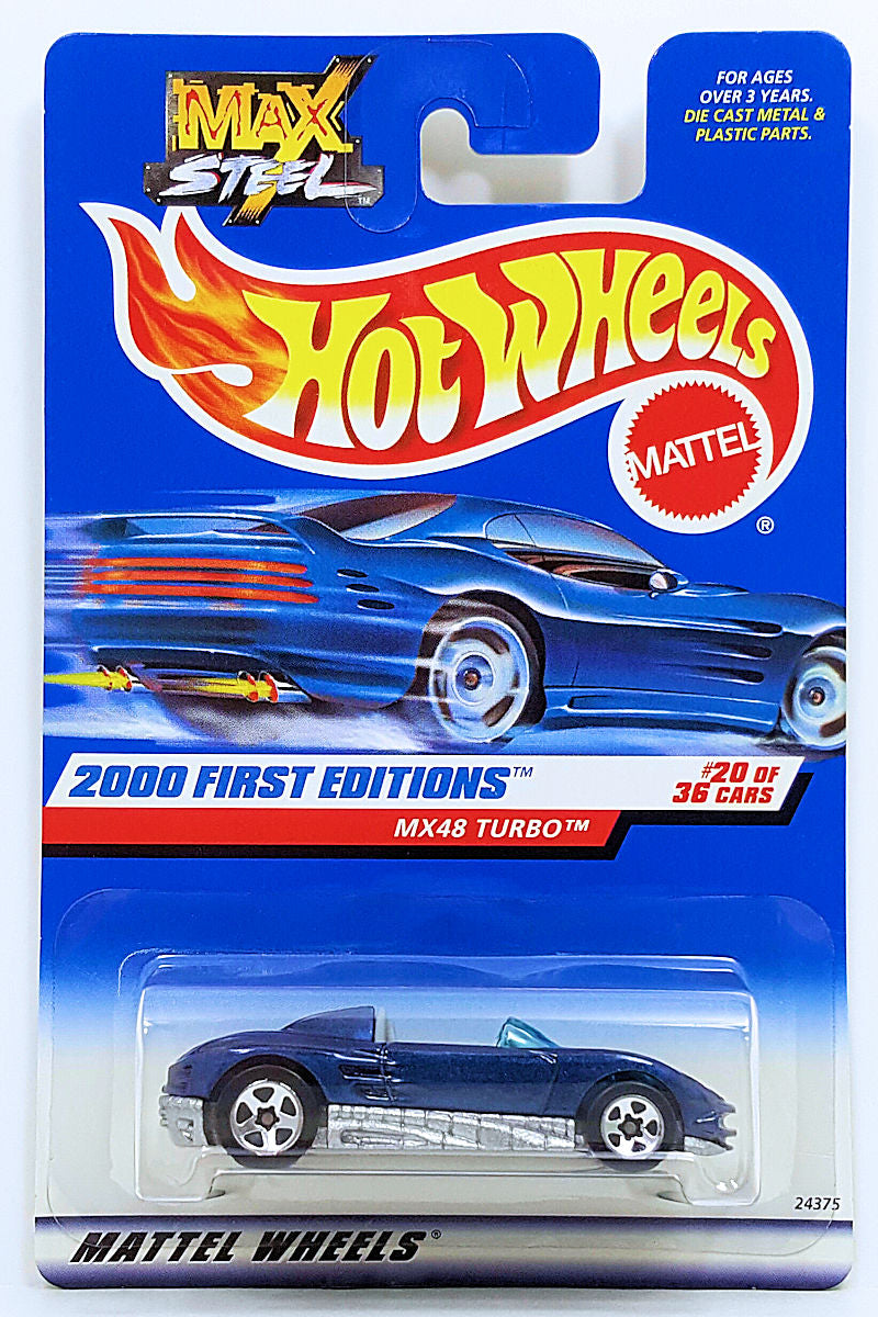 Hot Wheels 2000 - Collector # 080/250 - First Editions 20/36 - MX48 Turbo - Blue - 5 Spokes