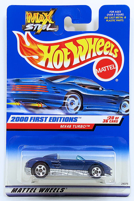 Hot Wheels 2000 - Collector # 080/250 - First Editions 20/36 - MX48 Turbo - Blue - 5 Spokes