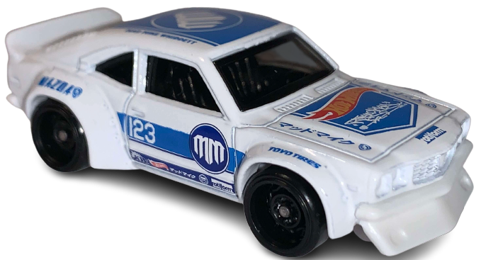 Hot Wheels 2021 - Collector # 137/250 - HW Drift 5/5 - Mazda RX-3 - White / Mad Mike