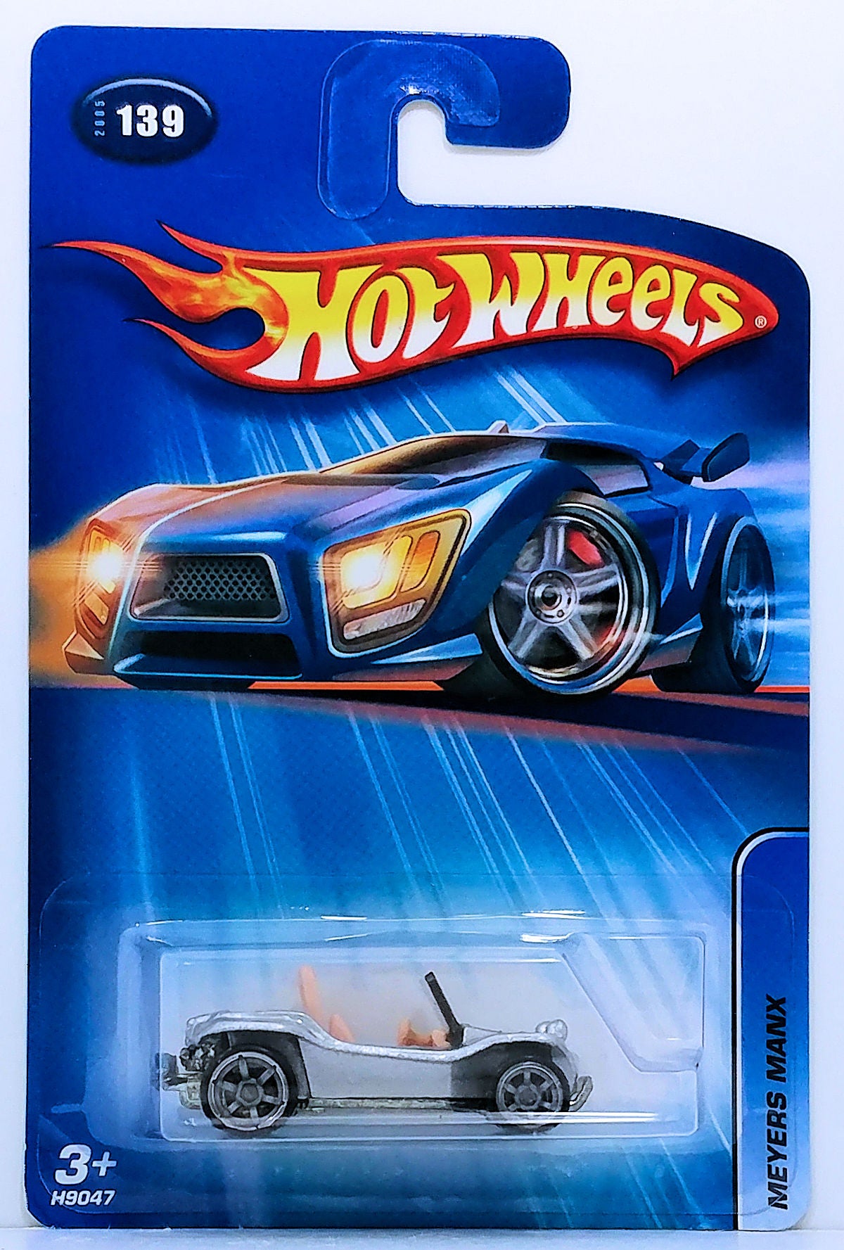 Hot Wheels 2005 - Collector # 139/183 - Meyers Manx - Silver - 6 Spoke Co-Molded Wheels - KMart Exclusive - USA
