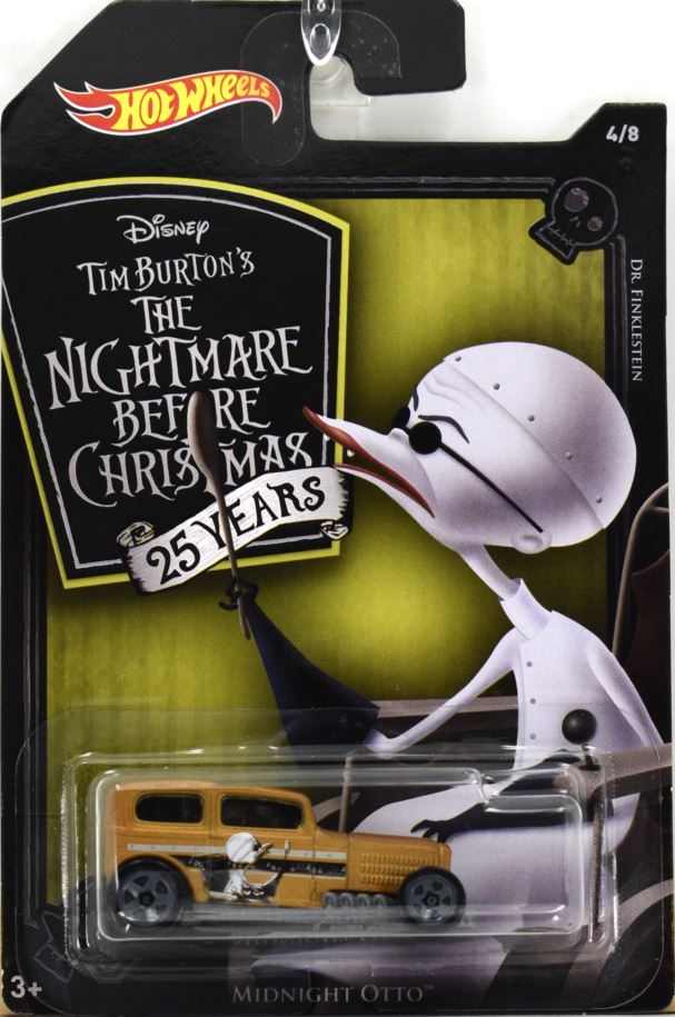 Hot Wheels 2018 - Disney - Tim Burtons 'The Nightmare Before Christmas' 25 Years 4/8 - Midnight Otto - Gold - Dr. Finklestein