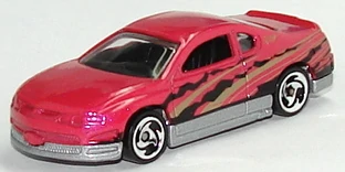 Hot Wheels 2000 - Collectors # 109/250 - Virtual Collection - Monte Carlo Concept Car - Deep Pink with Orange Gold in Stripes - SQ