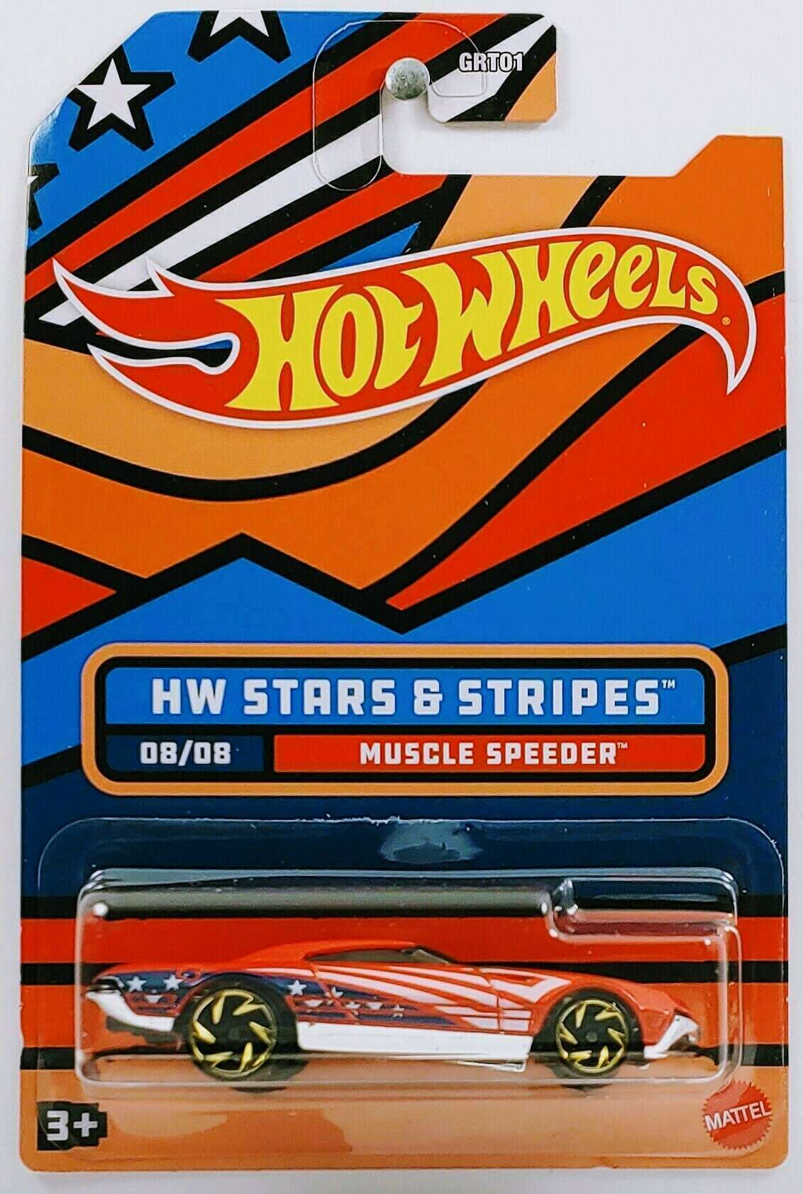 Hot Wheels 2022 - HW Stars & Stripes # 08/08 - Muscle Speeder - Red