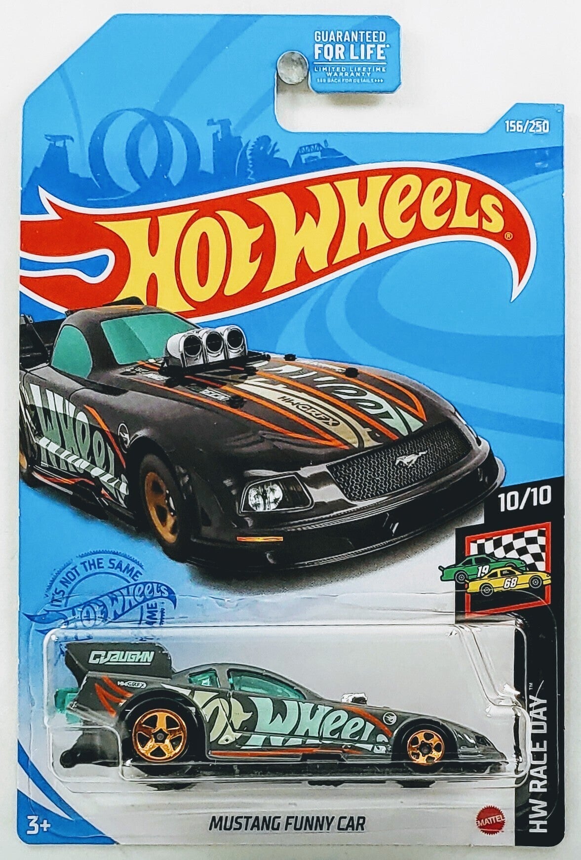 Hot Wheels 2021 - Collector # 156/250 - HW Race Day 10/10 - Treasure Hunts - Mustang Funny Car - Gray