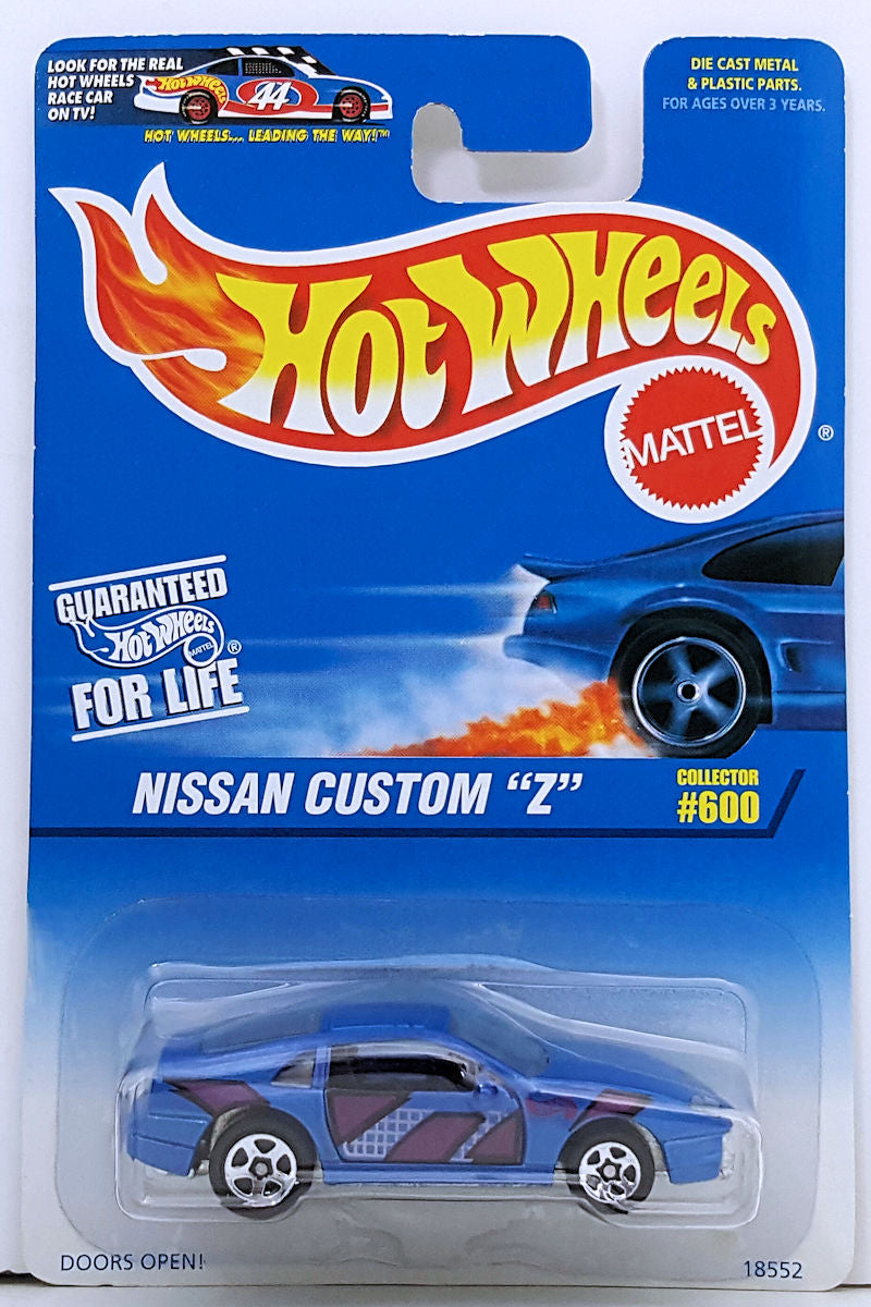 Hot Wheels 1997 - Collector # 600 - Nissan Custom "Z" - Dark Blue - 5 Spokes - Opening Doors