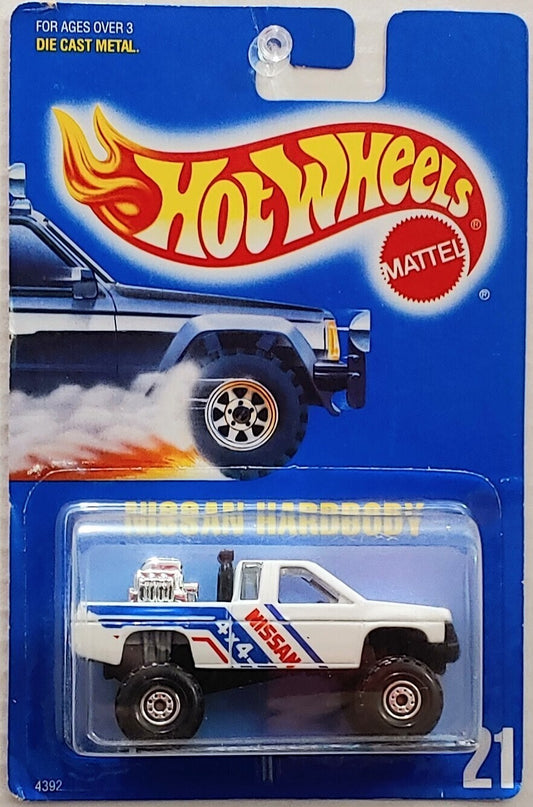 Hot Wheels 1990 - Collector # 21 - Nissan Hardbody - White - CT Wheels