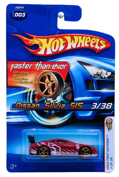Hot Wheels 2006 - Collector # 003/223 - First Editions 03/38 - Nissan Silvia S15 - FTE - Small Font