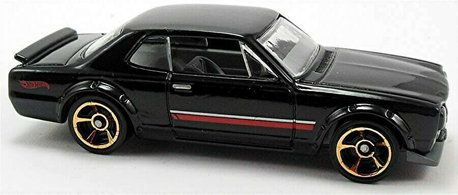 Hot Wheels 2014 - Collector # 225/250 - HW Workshop / Then And Now - Nissan Skyline H/T 2000GT-X - Black - NO Roll Cage - IC