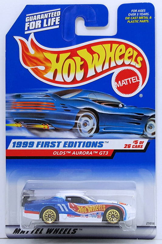 Hot Wheels 1999 - Collector # 911 - First Editions 5/26 - Olds Aurora GT3 (Different Car Name) - White