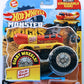 Hot Wheels 2020 - Monster Trucks 42/75 - Oscar Mayer (Wienermobile) - Yellow & Orange Red - Giant Wheels - Includes Crushable Car