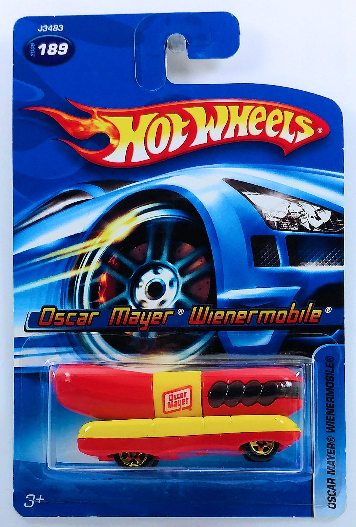 Hot Wheels 2006 - Collector # 189/223 - Oscar Mayer Wienermobile - Red & Yellow - Gold 5 Spokes - USA