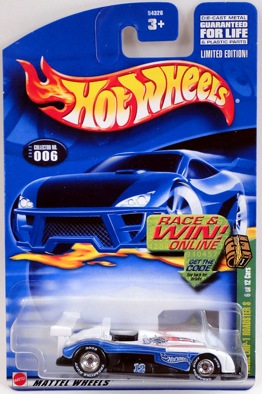 Hot Wheels 2002 - Collector # 006/240 - Treasure Hunts 6/12 - Panoz LMP Roadster S - White