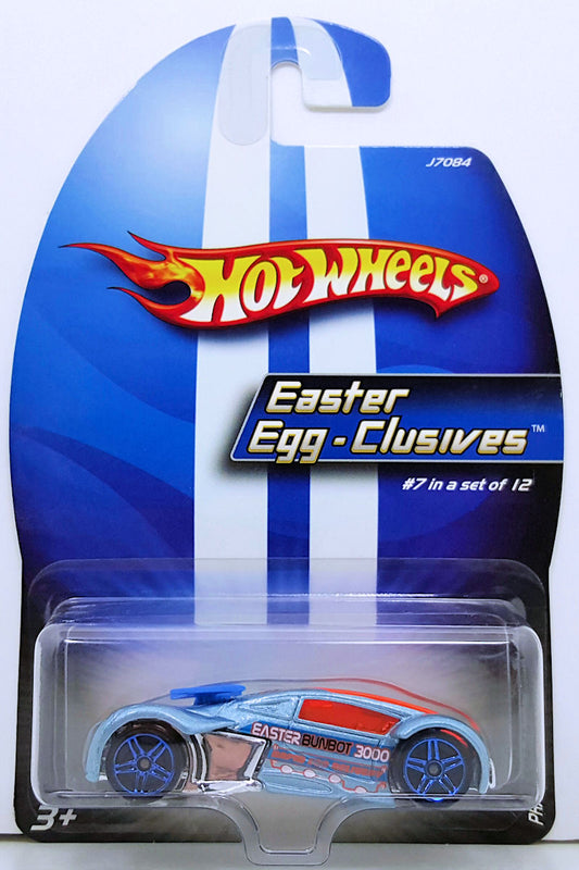 Hot Wheels 2006 - Easter Egg-Clusives # 7/12 - Phantom Racer - Lite Blue - Walmart Exclusive