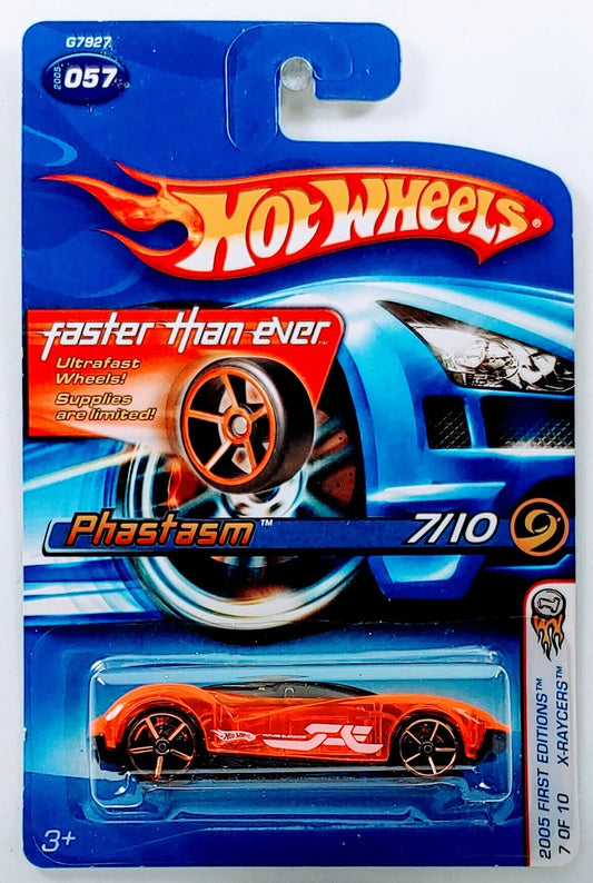 Hot Wheels 2005 - Collector # 057/223 - First Editions / X-Raycers 7/10 - Phastasm - Transparent Orange - Faster Than Ever Wheels